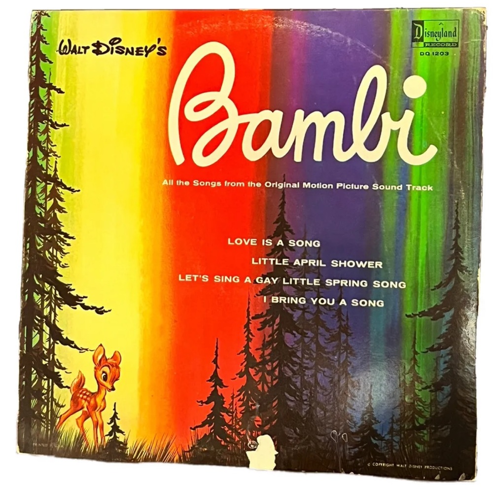 VINTAGE Bambi Original 1963 Disney Soundtrack Vinyl LP, DISNEYLAND RECORDS